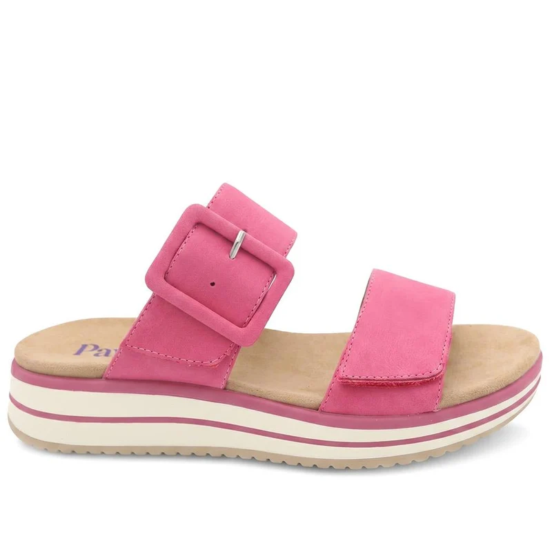 Dual Adjustable Comfort Wedge Mules - GANG43000 / 329 040 - Fuschia