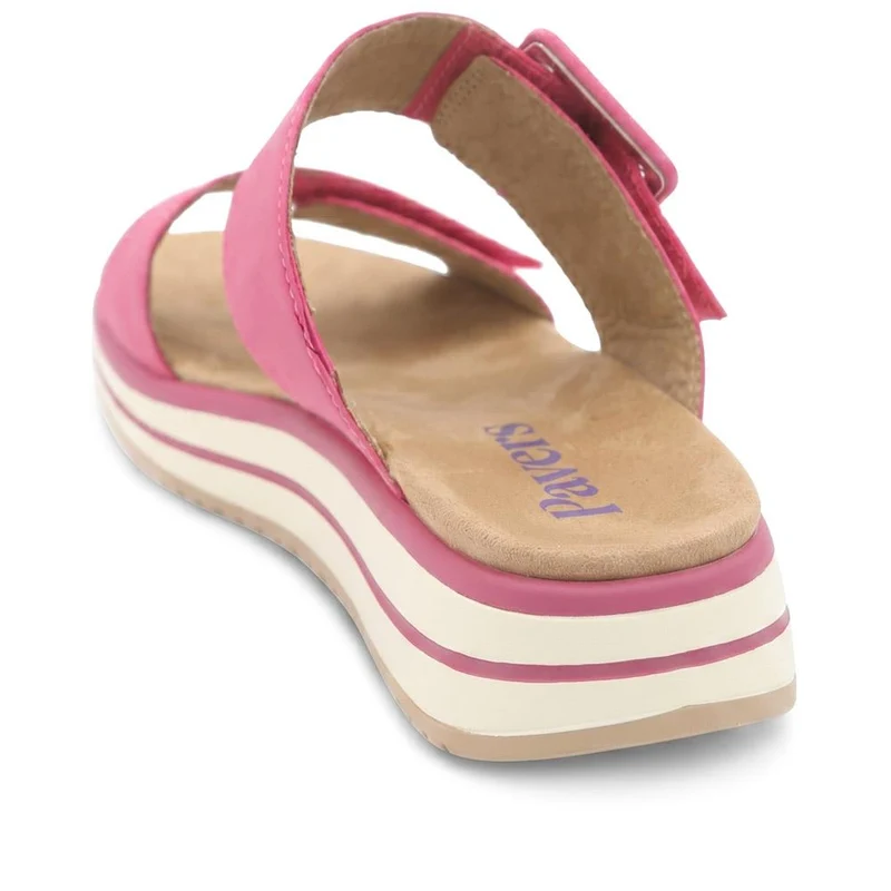 Dual Adjustable Comfort Wedge Mules - GANG43000 / 329 040 - Fuschia