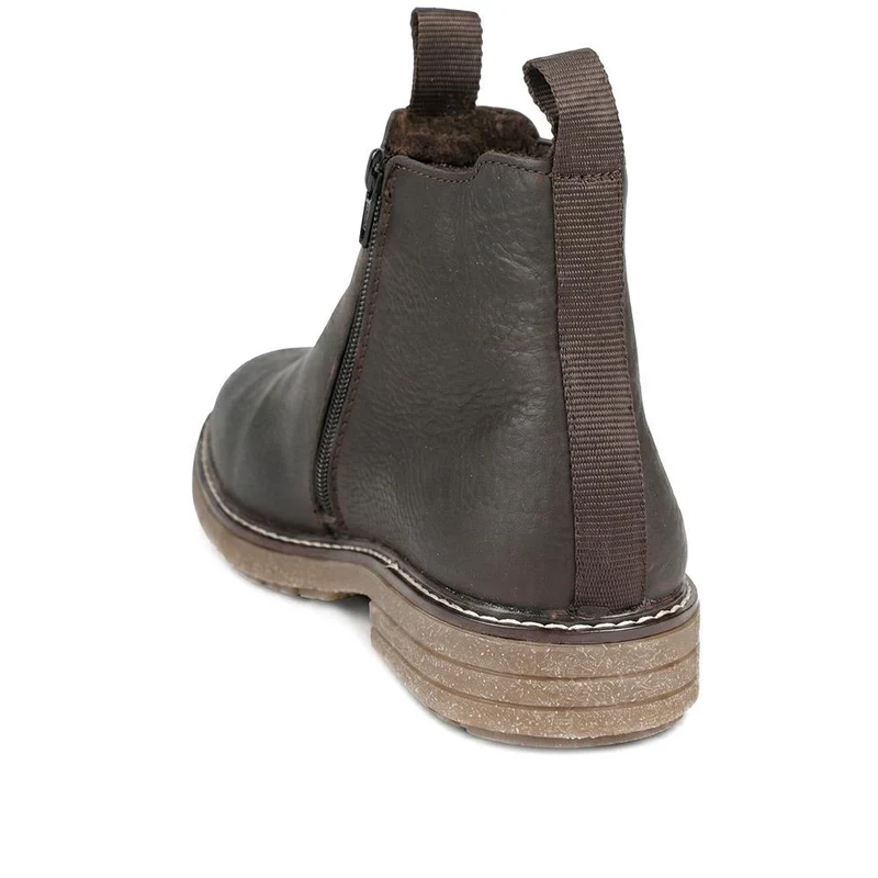 Rieker Wide Fit Leather Chelsea Boots - RKR43055 / 330 233 - Dark Brown