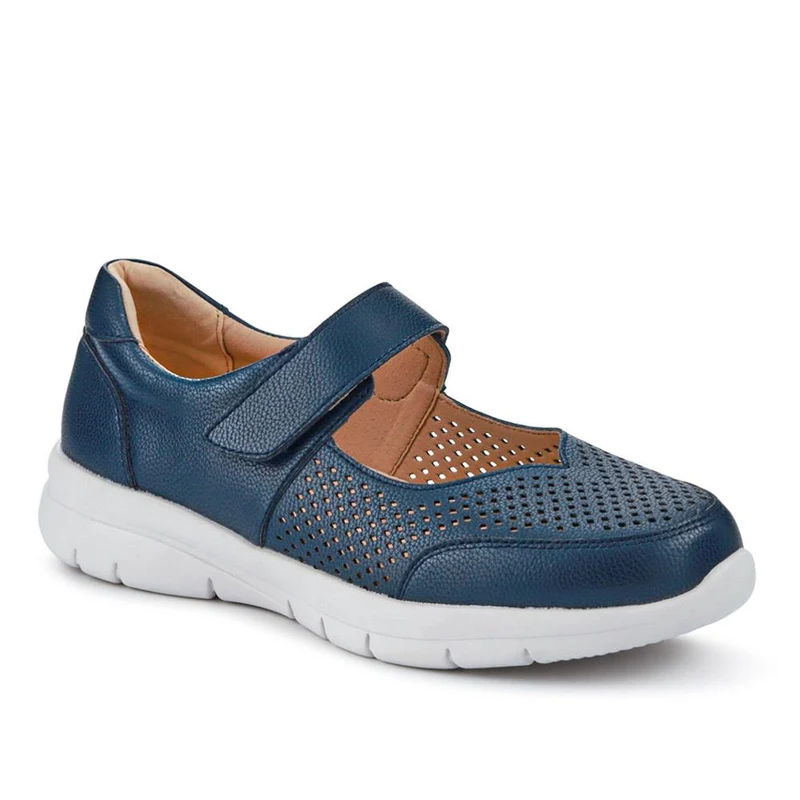 Wide Fit Chunky Leather Mary Janes - BRK41037 / 327 020