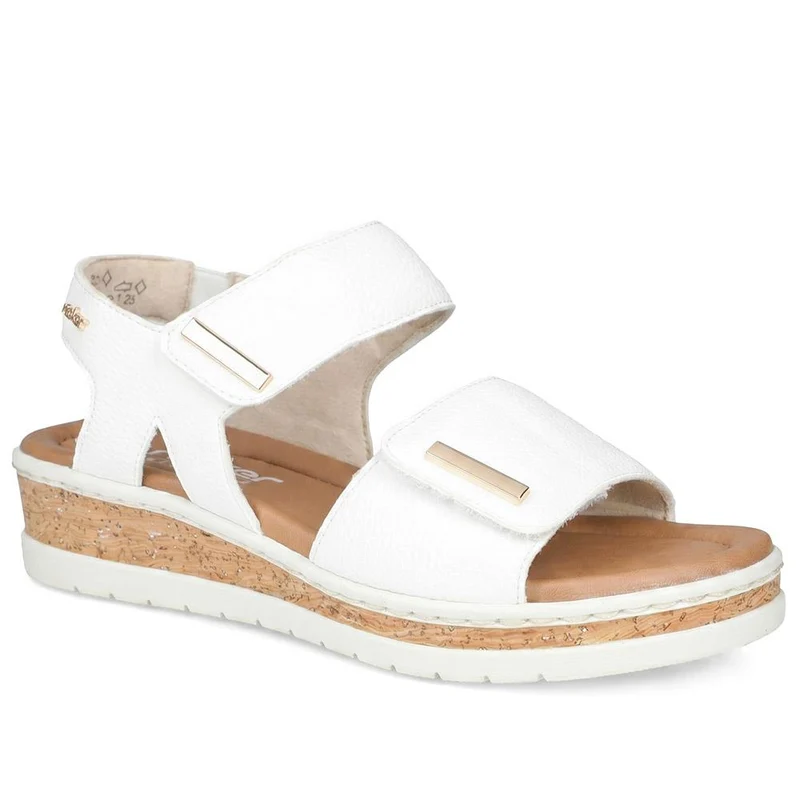 Rieker Antistress Adjustable Fasten Sandals - RKR43578 / 329 209 - White