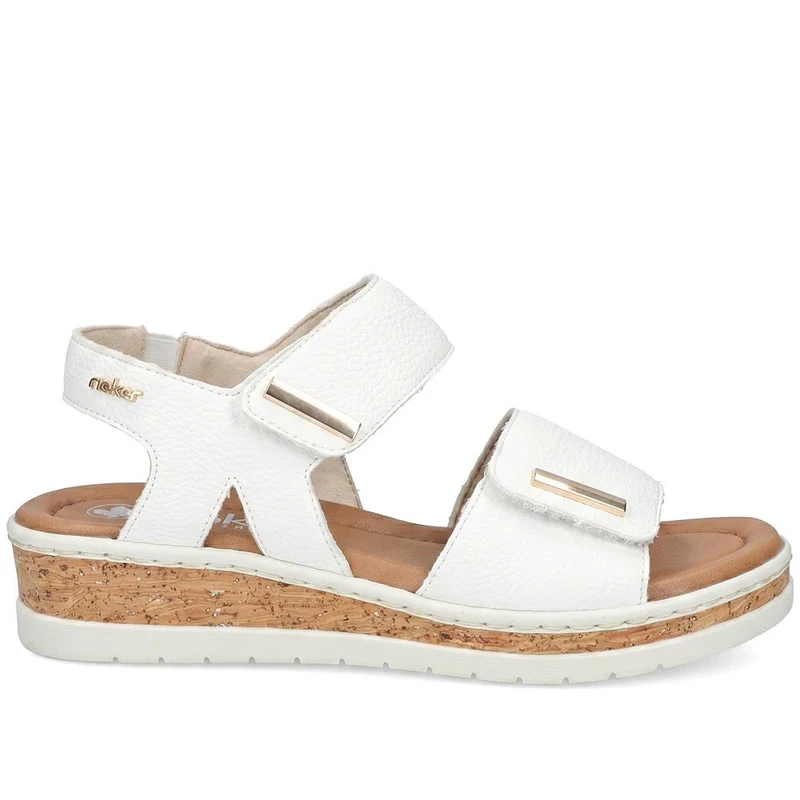 Rieker Antistress Adjustable Fasten Sandals - RKR43578 / 329 209 - White