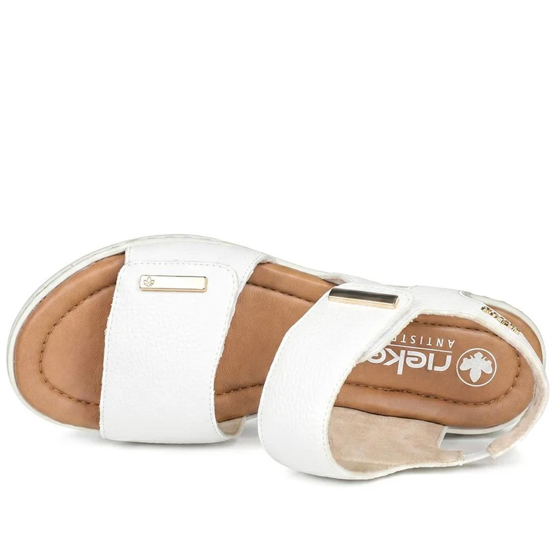 Rieker Antistress Adjustable Fasten Sandals - RKR43578 / 329 209 - White