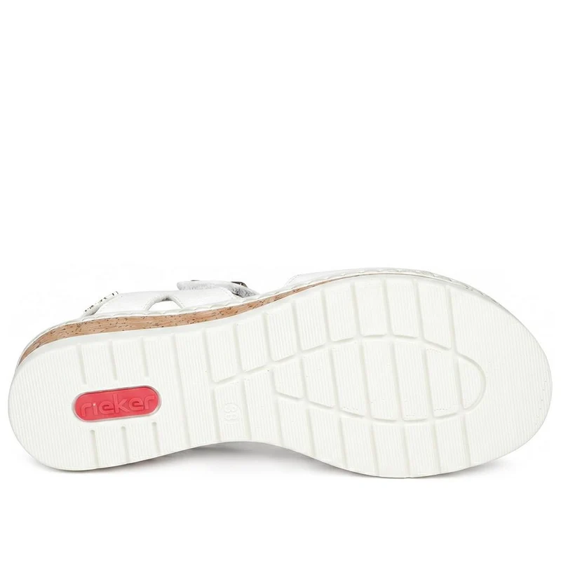 Rieker Antistress Adjustable Fasten Sandals - RKR43578 / 329 209 - White