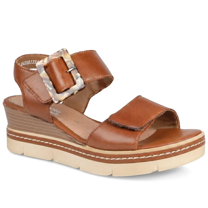 Remonte Dual Fasten Leather Wedge Heel Sandals - DRS43512 / 329 363