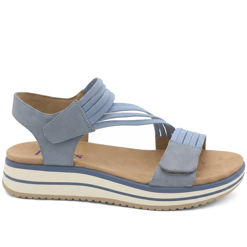 Chunky Lightweight Adjustable Sandals - GANG43001 / 329 041 - Blue