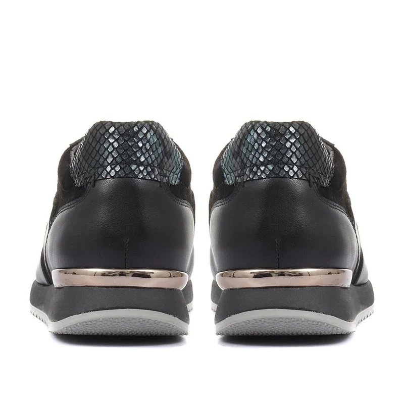 Leiza Leather Trainers - SINO34527 / 320 745 - Black Multi
