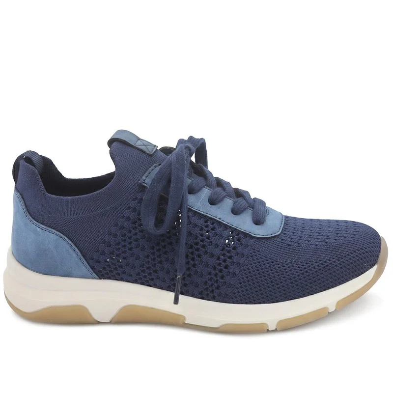 Breathable Lace Up Sporty Trainers - WBINS43070 / 329 264 - Navy