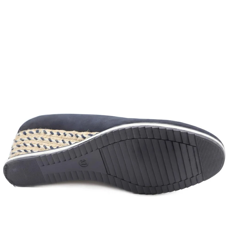 Wedge Heel Espadrille Trim Pumps - WBINS43009 / 329 176 - Navy