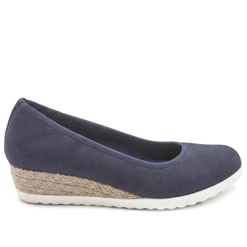 Espadrille Trim Wedge Pumps - WBINS43008 / 329 175 - Navy