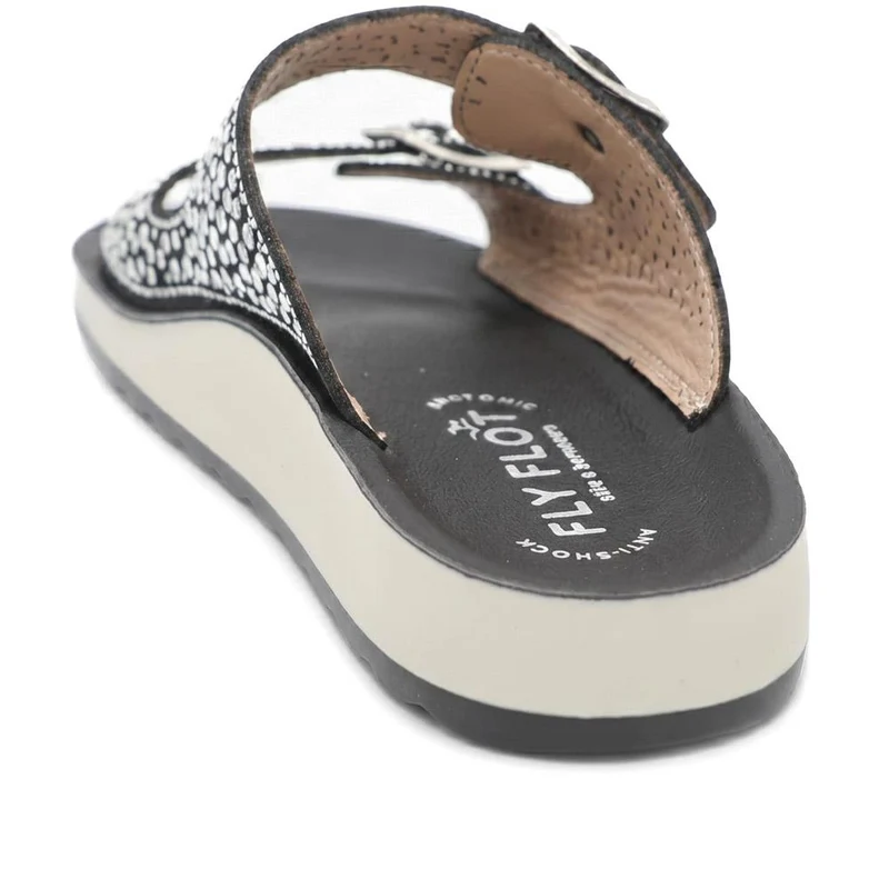 Fly Flot Dual Buckle Cushioned Sandals - FLY43020 / 328 644 - Black