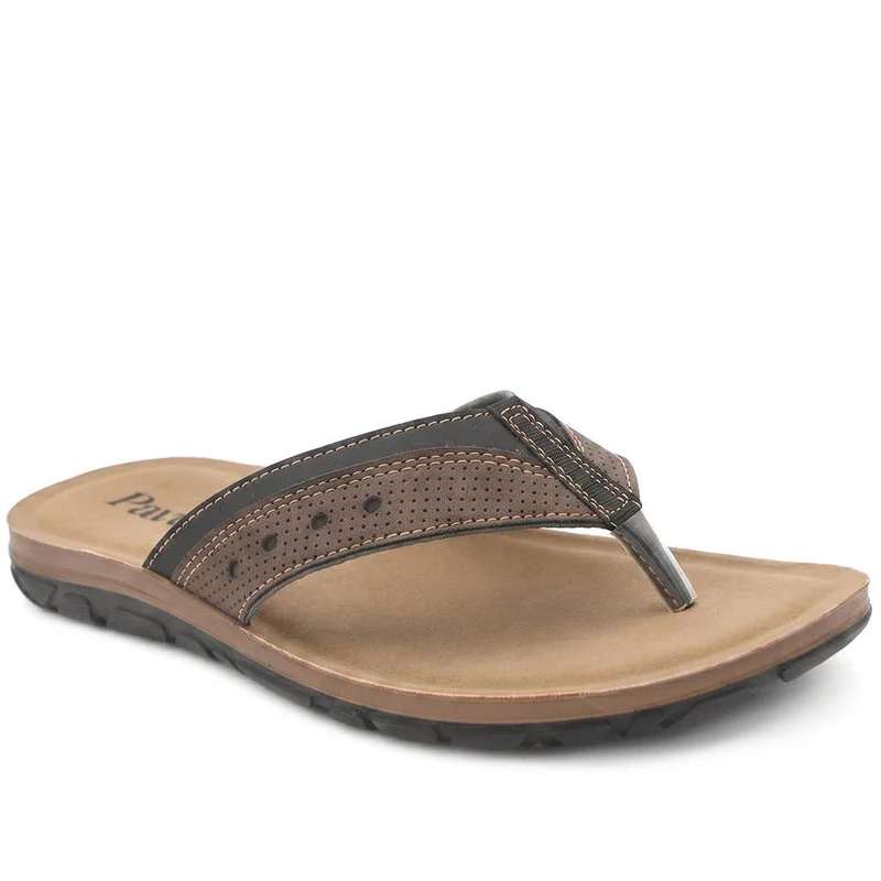 Grippy Cross Strap Mule Sandals - INB43017 / 329 218 - Brown