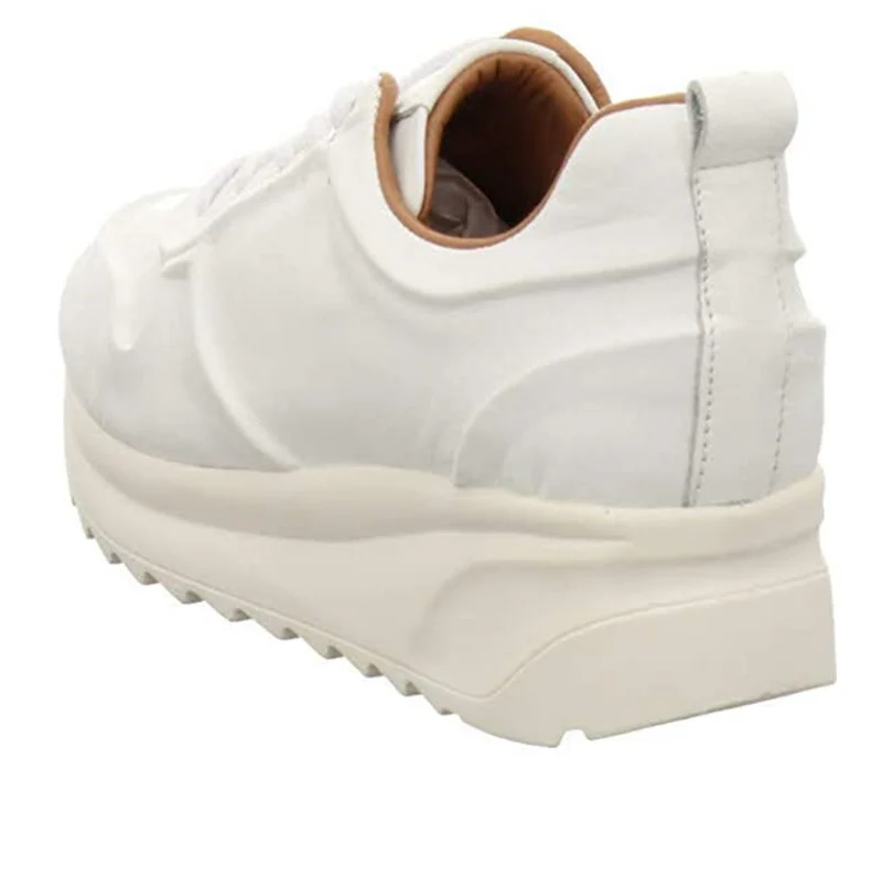 Carmela Plateau-Sneaker aus weichem Leder für Damen – Weiß