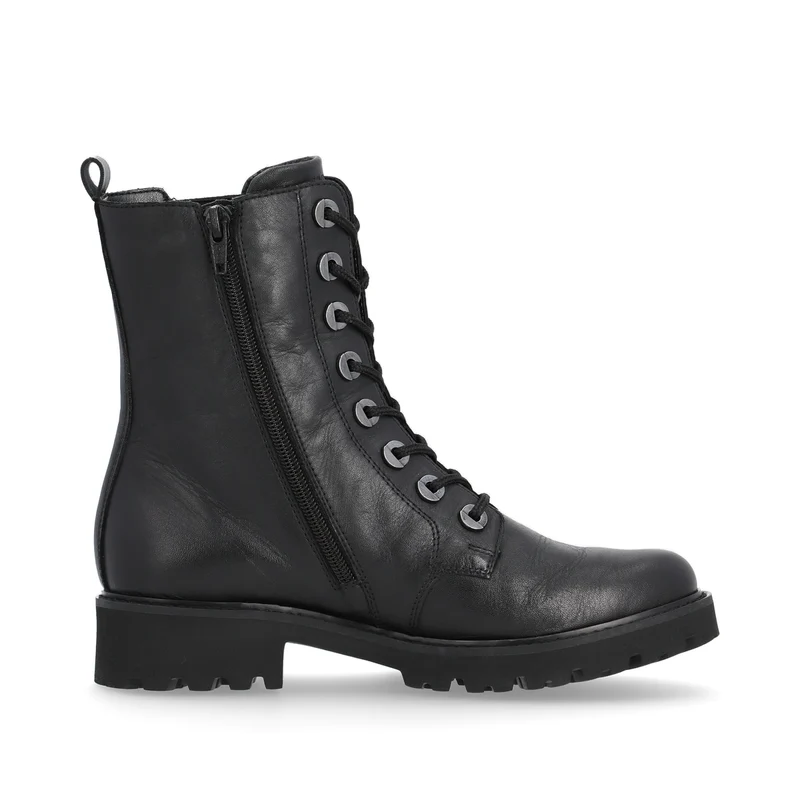 Remonte Damen-Stiefelette „Elle“ aus mit Fleece gefüttertem Leder – Schwarz