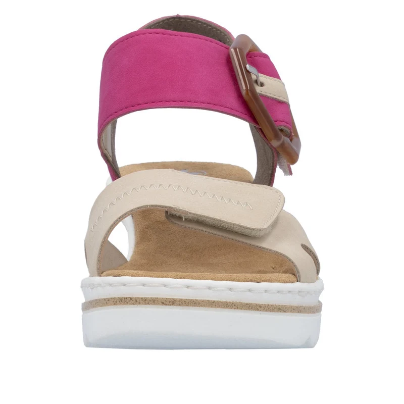 Rieker Modische Sandalen mit Keilabsatz für Damen - Rosa