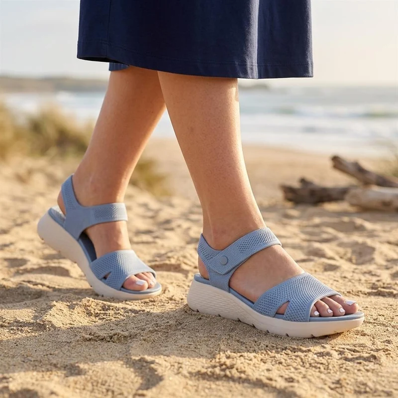 Pop Fasten Active Wedge Heel Sandals - BAIZH43025 / 329 329 - Blue