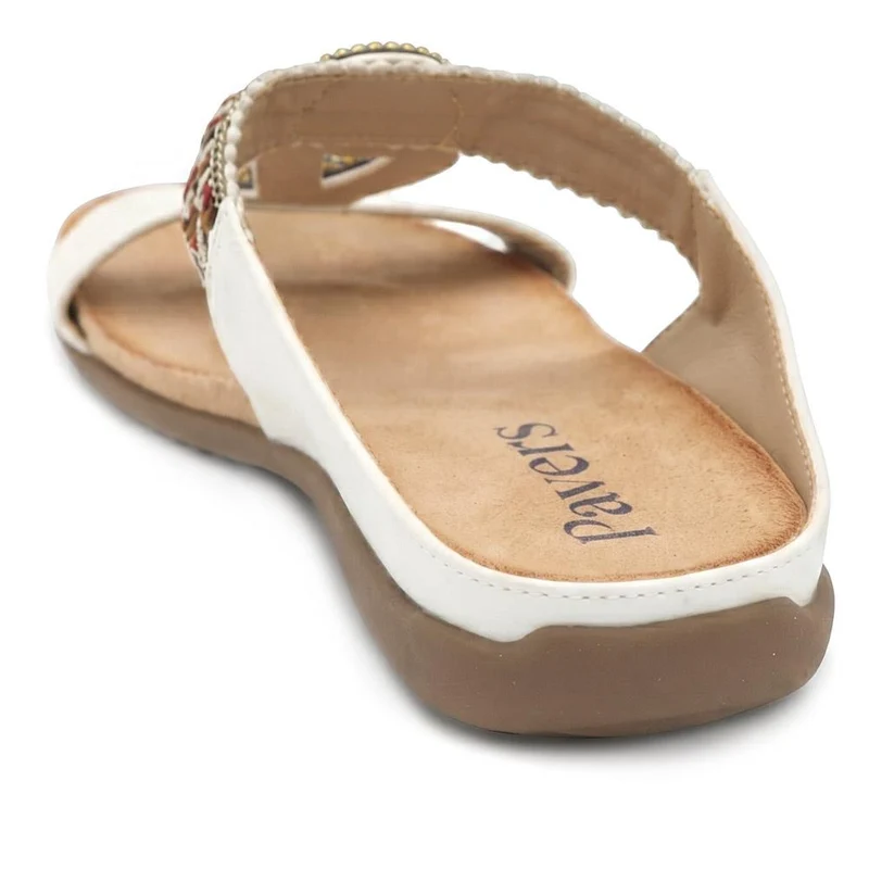 Beaded Lightweight Mule Sandals - BAIZH43012 / 329 166 - White