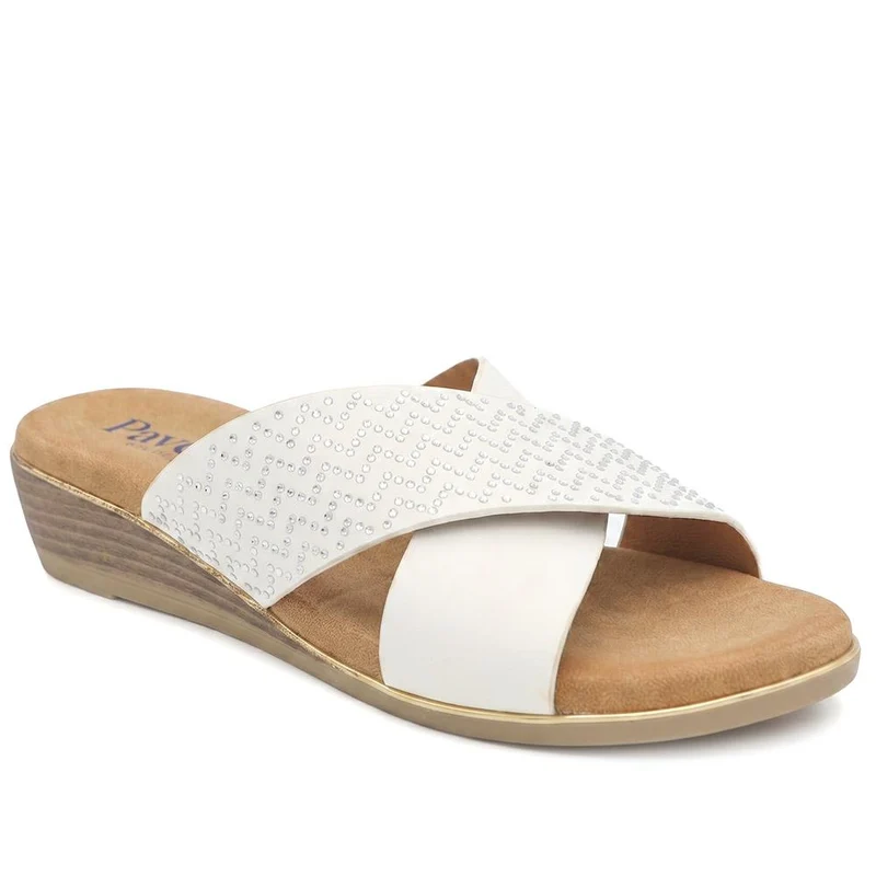 Wide Fit Cross Strap Mule Sandals - BAIZH43065 / 329 525