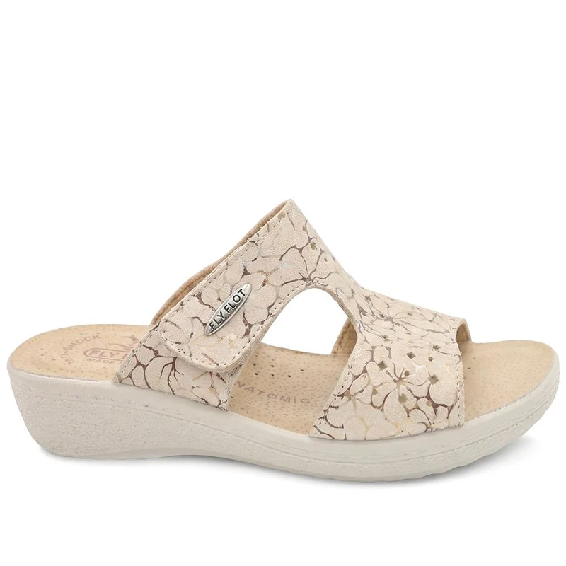 Fly Flot Adjustable Fit Mule Sandals - FLY43016 / 328 652 - Beige
