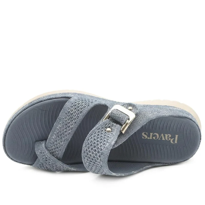 Cross Strap Toe Post Sandals - BRK43044 / 329 145 - Denim
