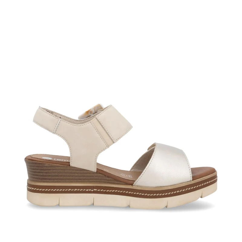 Remonte Modische Keilsandalette für Damen – Beige