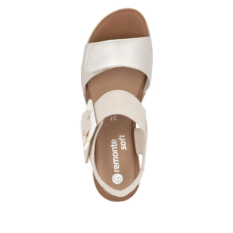 Remonte Modische Keilsandalette für Damen – Beige