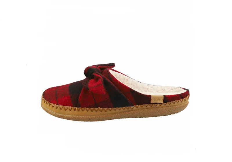 Toms-Ivy-Red-Plaid-bow-pantoffeln