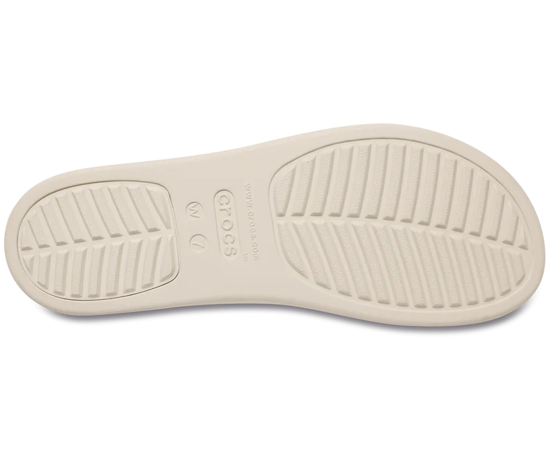 CROCS Brooklyn Buckle Frosted Low Wedge Sandal - Sandstein