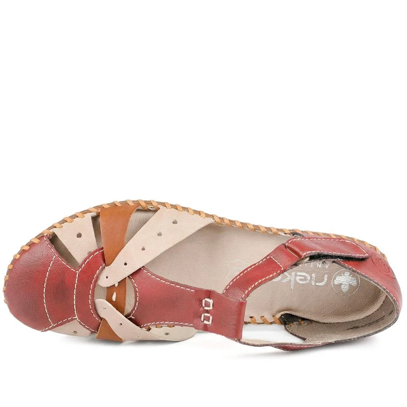 Rieker Touch-Fastening Sandals - RKR39538 / 325 034 - Red Multi