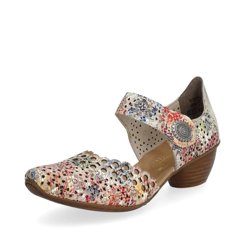 Rieker Modische Sandale für Damen - Beige Print