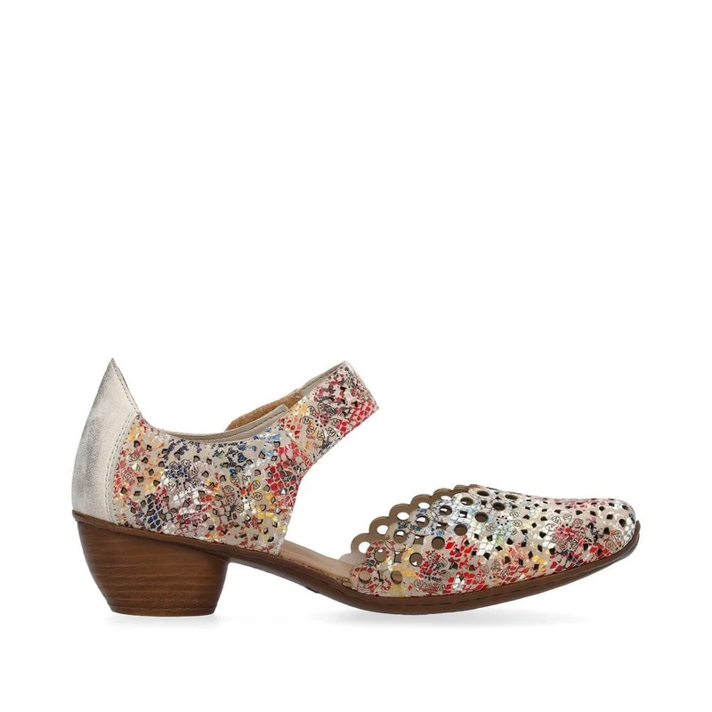 Rieker Modische Sandale für Damen - Beige Print