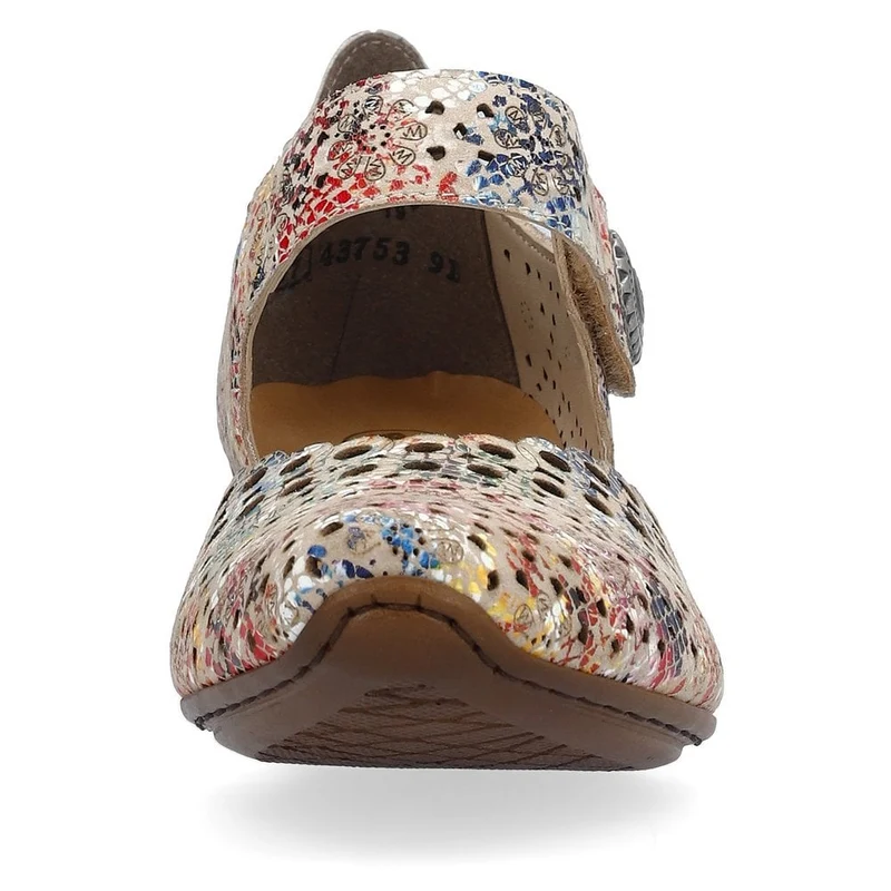 Rieker Modische Sandale für Damen - Beige Print