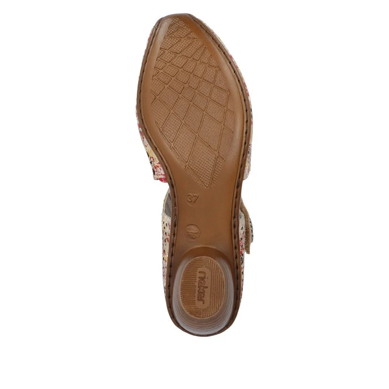 Rieker Modische Sandale für Damen - Beige Print
