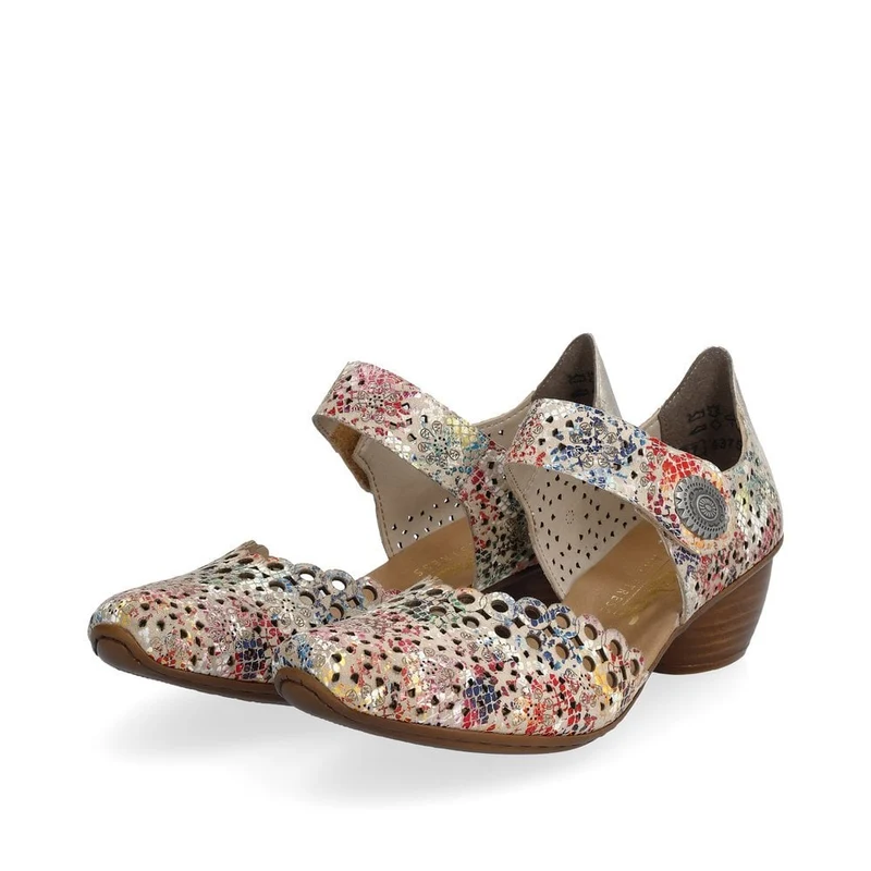 Rieker Modische Sandale für Damen - Beige Print