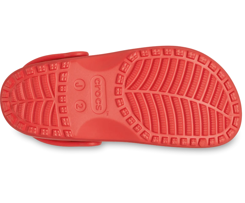 CROCS Kinder Clog mit Blumenmuster und Cut-Outs - Kirschrot