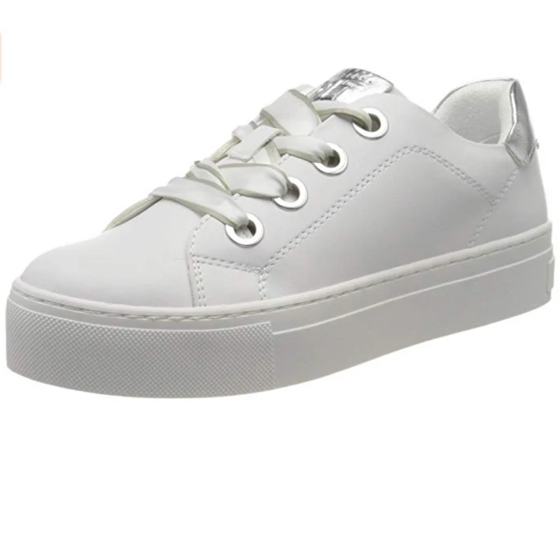 Marco Damen Tozzi Ribbon Lace Plateau-Sneaker – Weiß