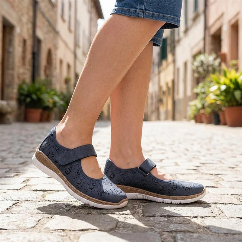 Cushioned Touch Fasten Mary Janes - WBINS43051 / 328 961 - Navy