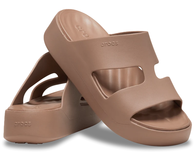 CROCS Getaway Plateau-Sandale mit H-Riemen - Latte
