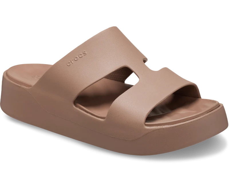 CROCS Getaway Plateau-Sandale mit H-Riemen - Latte