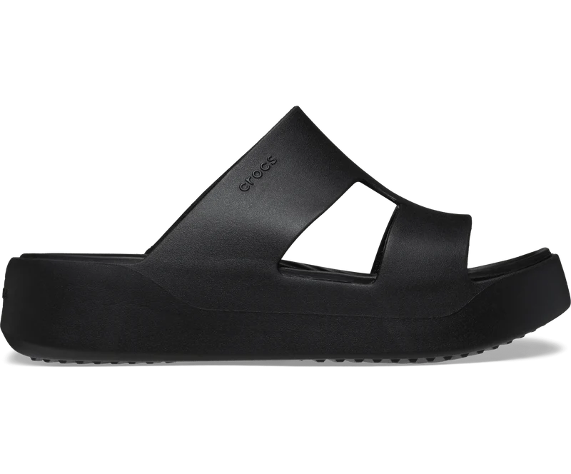 CROCS Getaway Plateau-Sandale mit H-Riemen - Schwarz