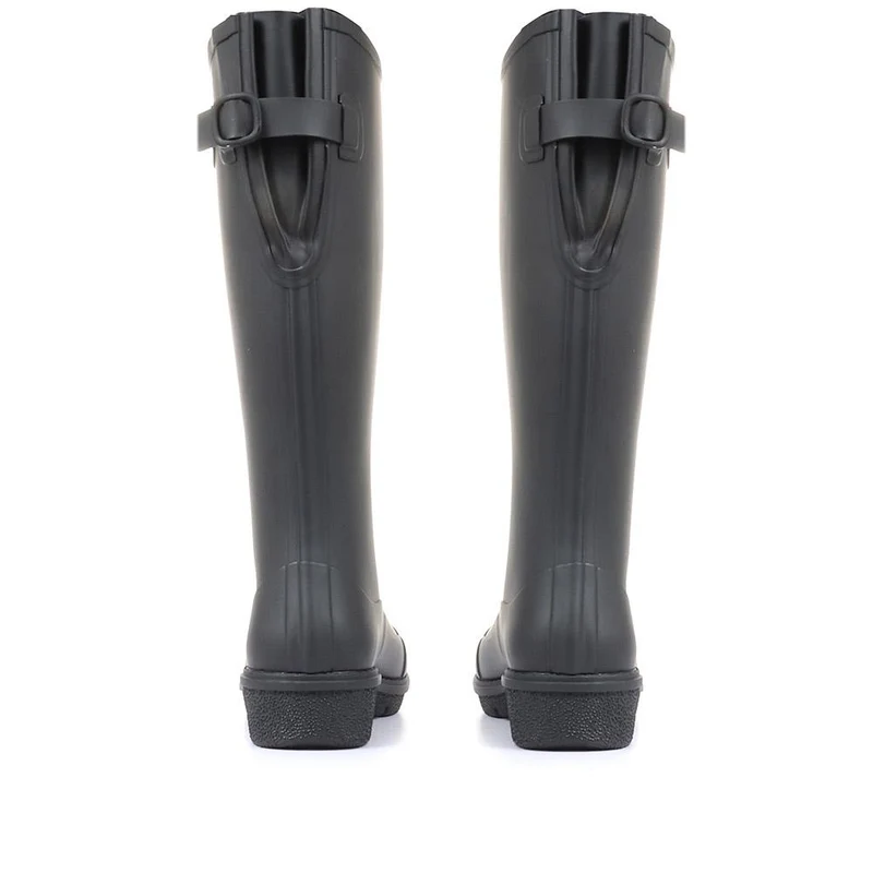 AH7 WonderWelly Long Wellington Boots - FITF32501 / 320 200 - Black