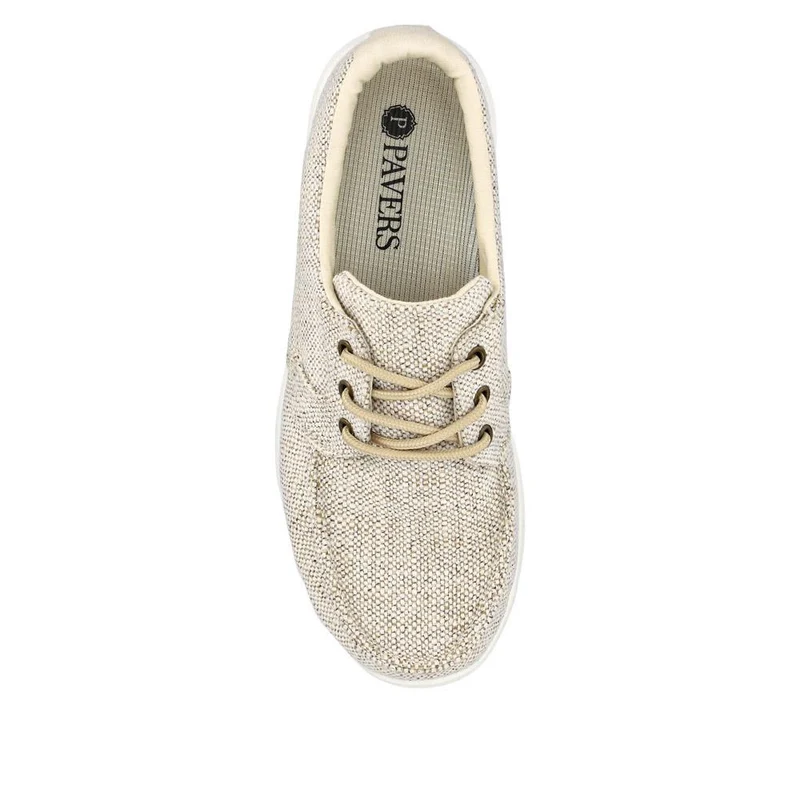 Ladies' Lace-Up Moccasins - TITAN41003 / 327 305 - Beige