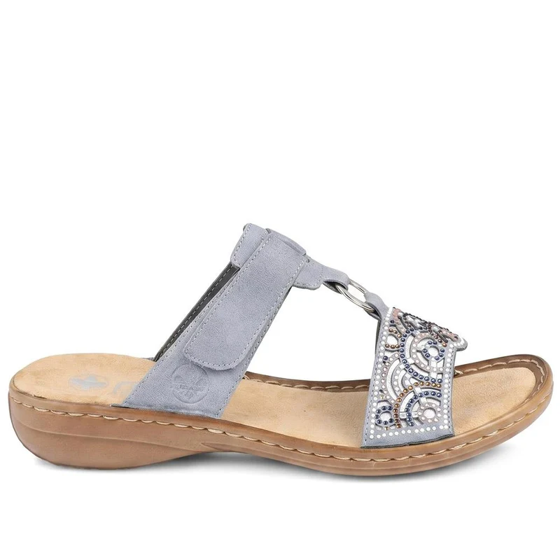 Rieker Adjustable Fasten Slip On Sandals - RKR43580 / 329 215 - Blue