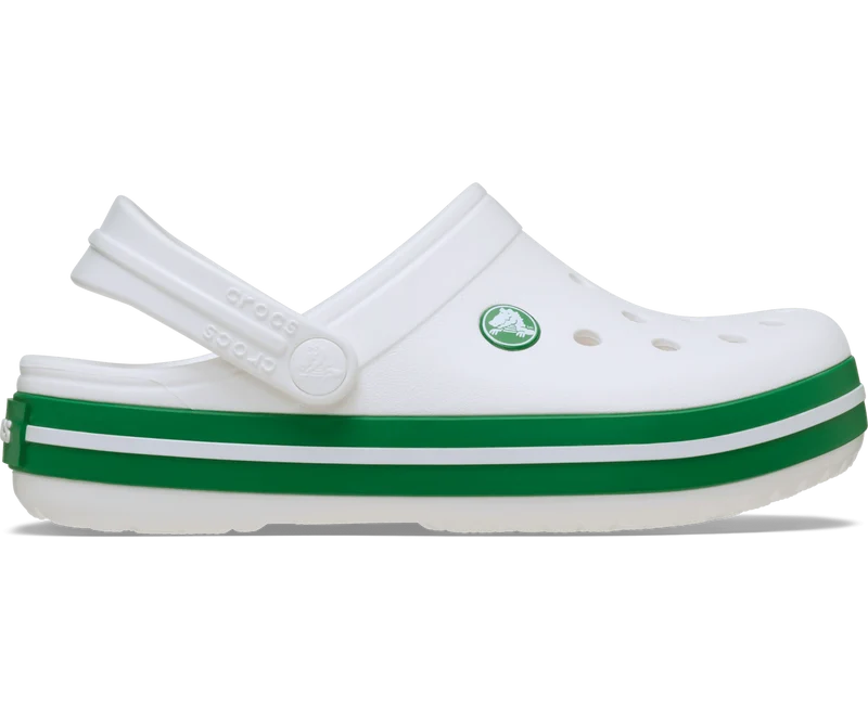 CROCS Kinder Crocband Clog - Weiß / Grün Efeu