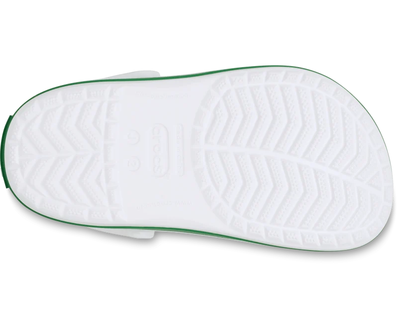 CROCS Kinder Crocband Clog - Weiß / Grün Efeu