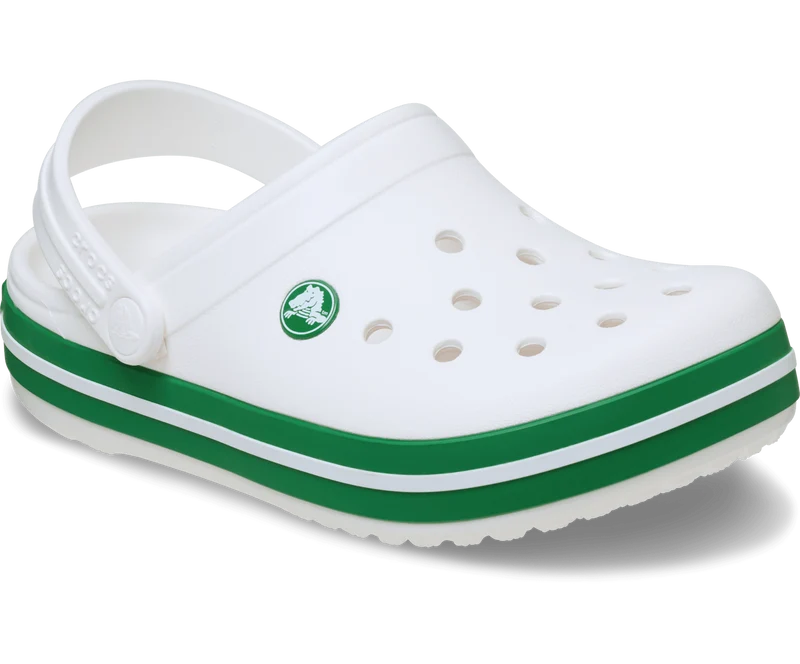 CROCS Kinder Crocband Clog - Weiß / Grün Efeu