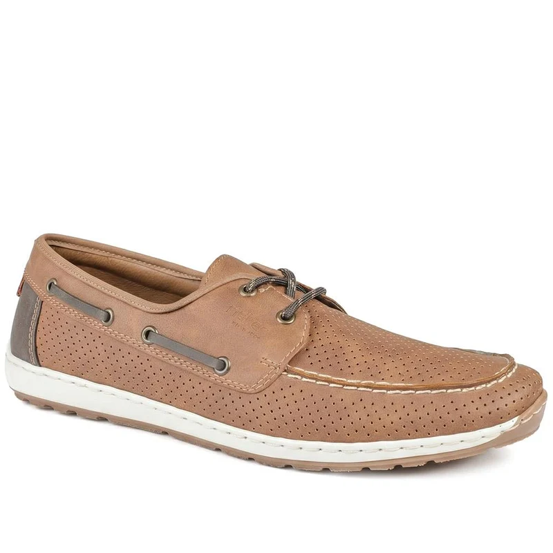 Rieker Grippy Deck Shoes - RKR43573 / 329 227 - Tan