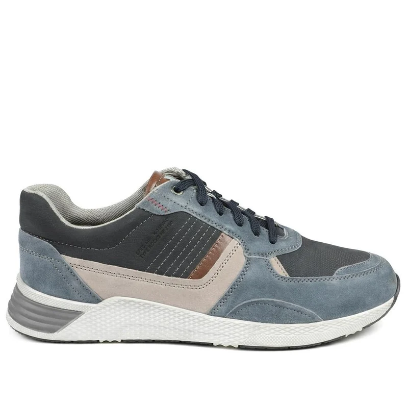Padders Leather Lace Up Trainers - PADPARK43505 / 328 922 - Navy