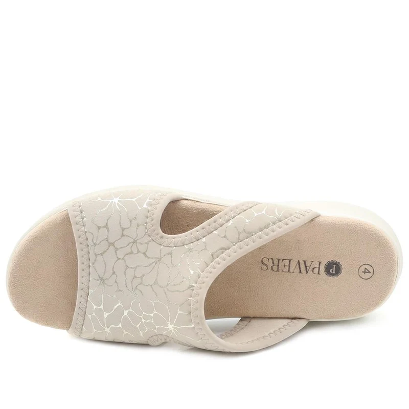 Anatomic Self Moulding Cushioned Mule Sandals - POLY43003 / 329 042 - Beige