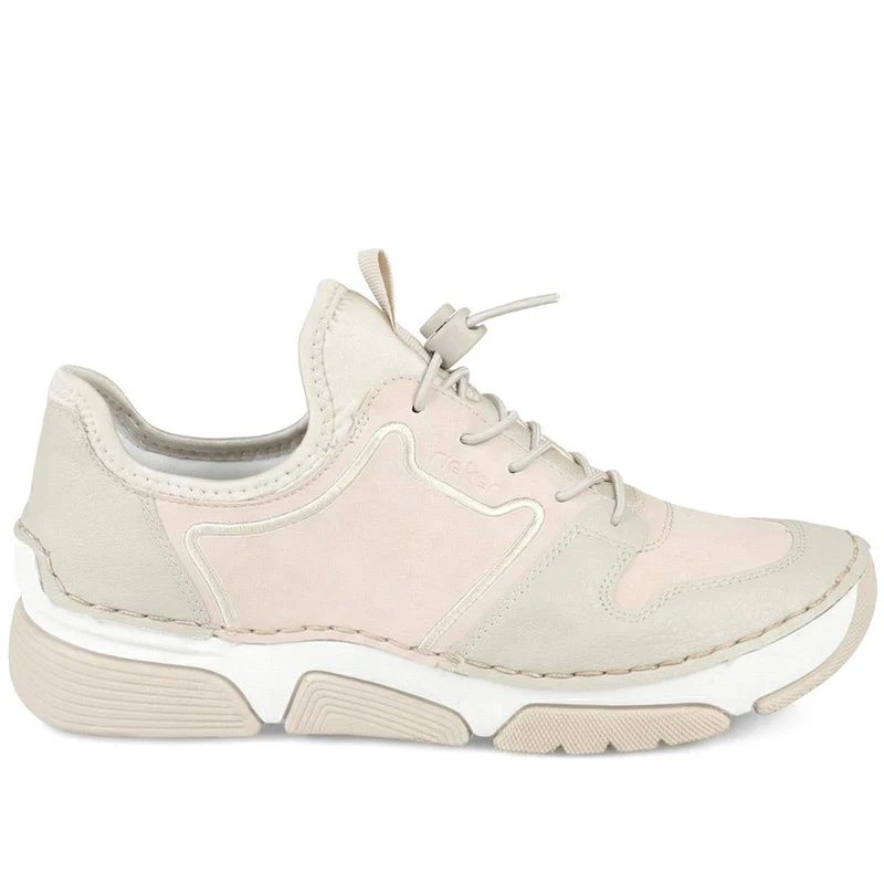 Rieker Bungee Lace City Trainers - RKR43529 / 328 780 - Beige